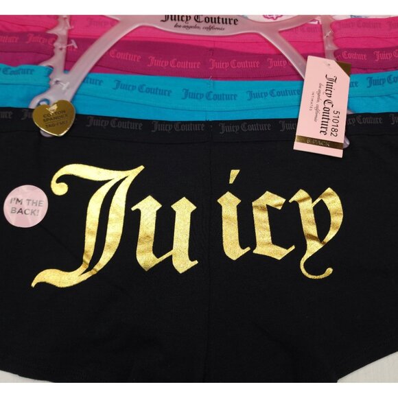 Juicy Couture Womens Intimates 5Pk Boyshorts Panties M Cotton Spandex Multicolor - Picture 3 of 11